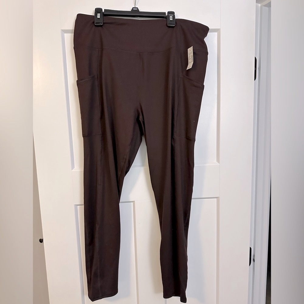 Maurices Wine Colored Luxe Pocket Leggings Ultra High Rise - Size 1x